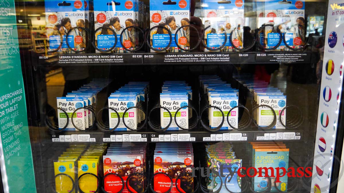 SIM card vending machines at Heathrow. Best deals?